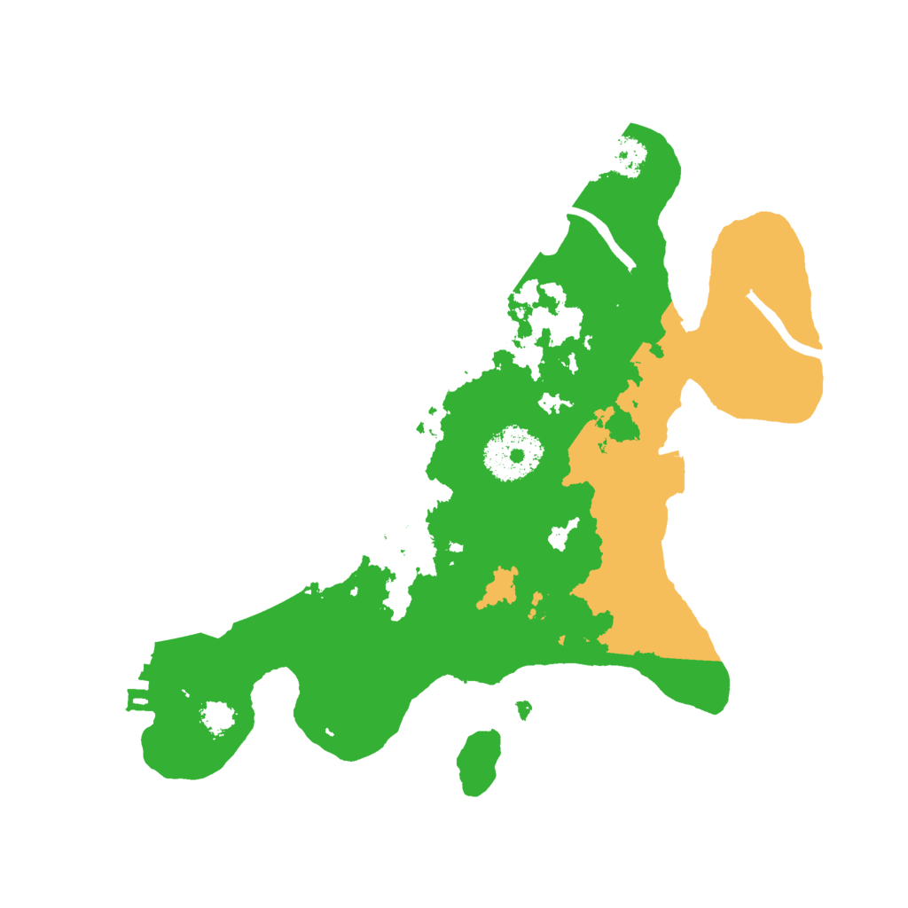 Biome Rust Map: Procedural Map, Size: 2500, Seed: 801999144