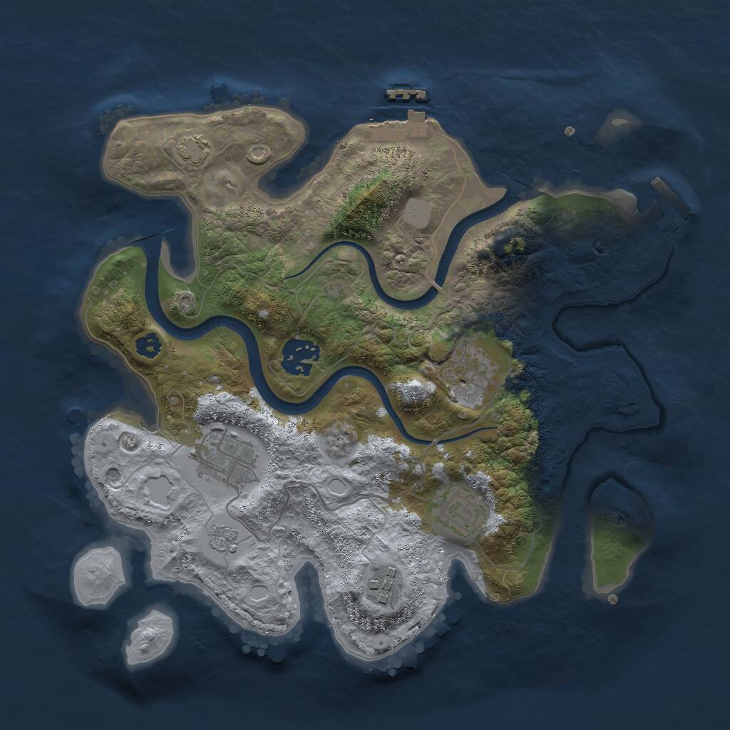 Rust Map: Procedural Map, Size: 2900, Seed: 824634952, 10 Monuments