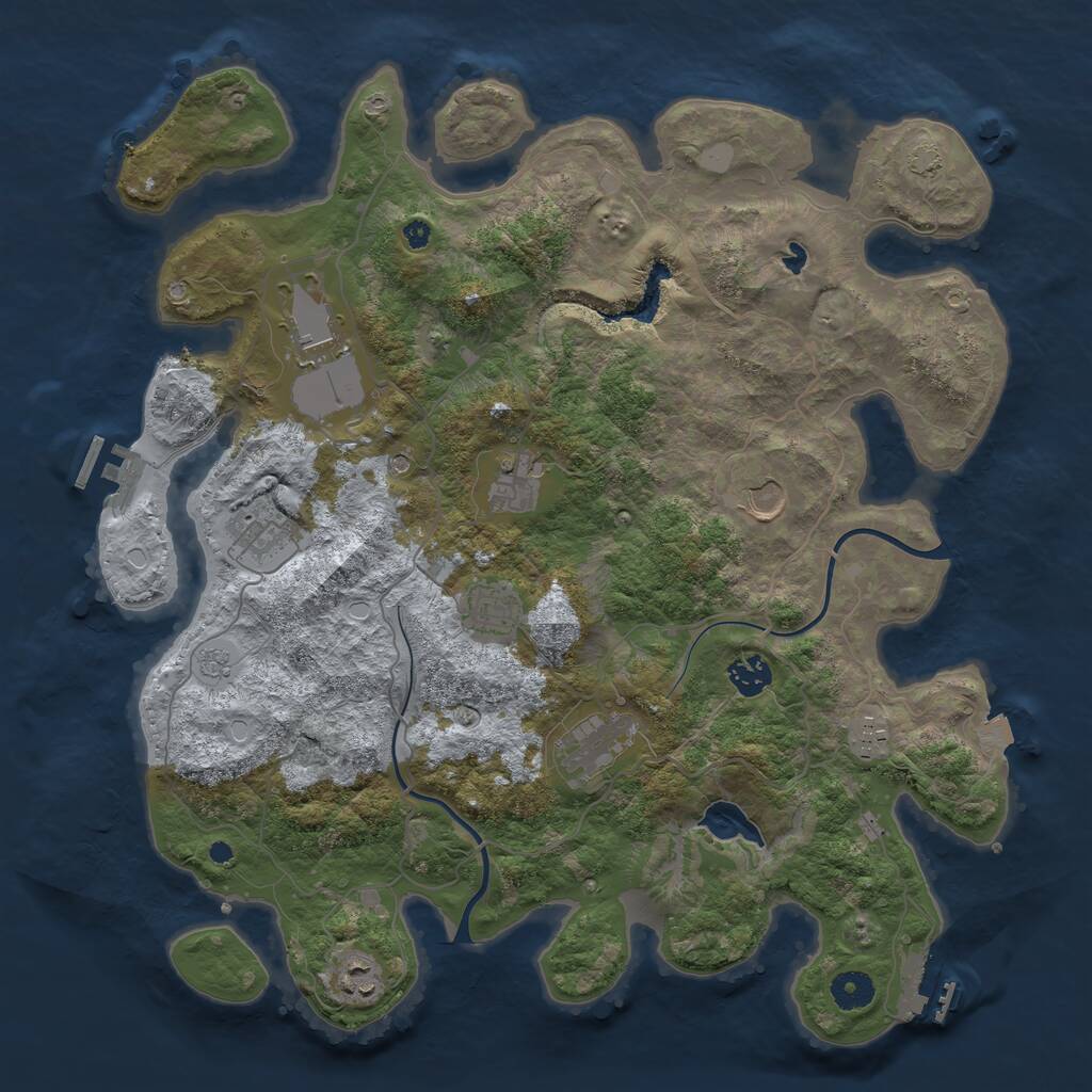 Rust Map: Procedural Map, Size: 4000, Seed: 82307546, 15 Monuments