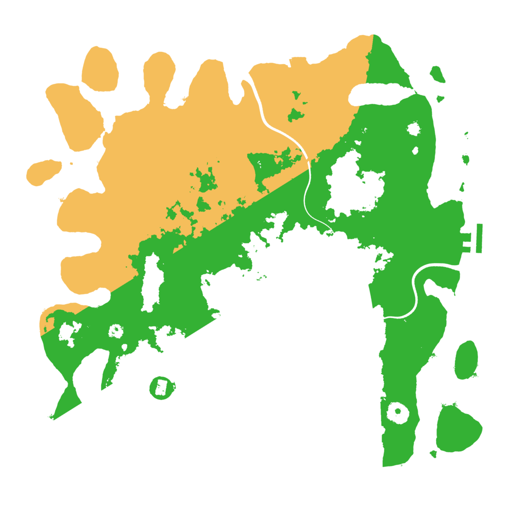 Biome Rust Map: Procedural Map, Size: 3600, Seed: 57637704