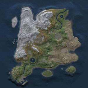 Thumbnail Rust Map: Procedural Map, Size: 2700, Seed: 53384365, 8 Monuments