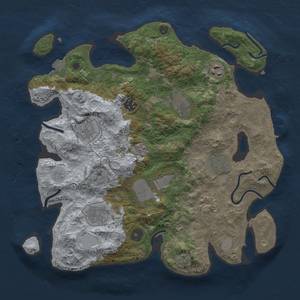 Thumbnail Rust Map: Procedural Map, Size: 3500, Seed: 2003, 16 Monuments