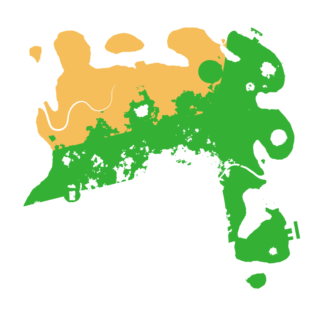 Biome Rust Map: Procedural Map, Size: 3600, Seed: 57338391