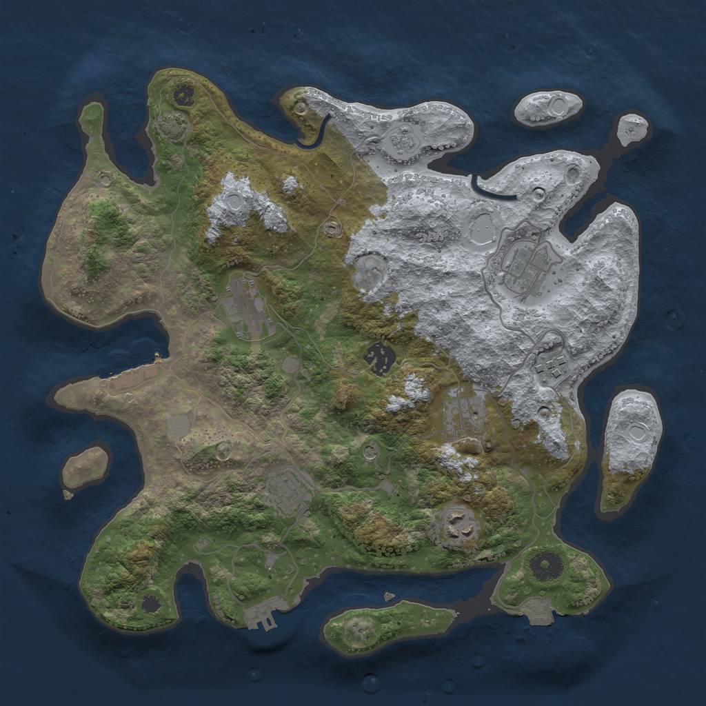 Rust Map: Procedural Map, Size: 3400, Seed: 47822357, 15 Monuments
