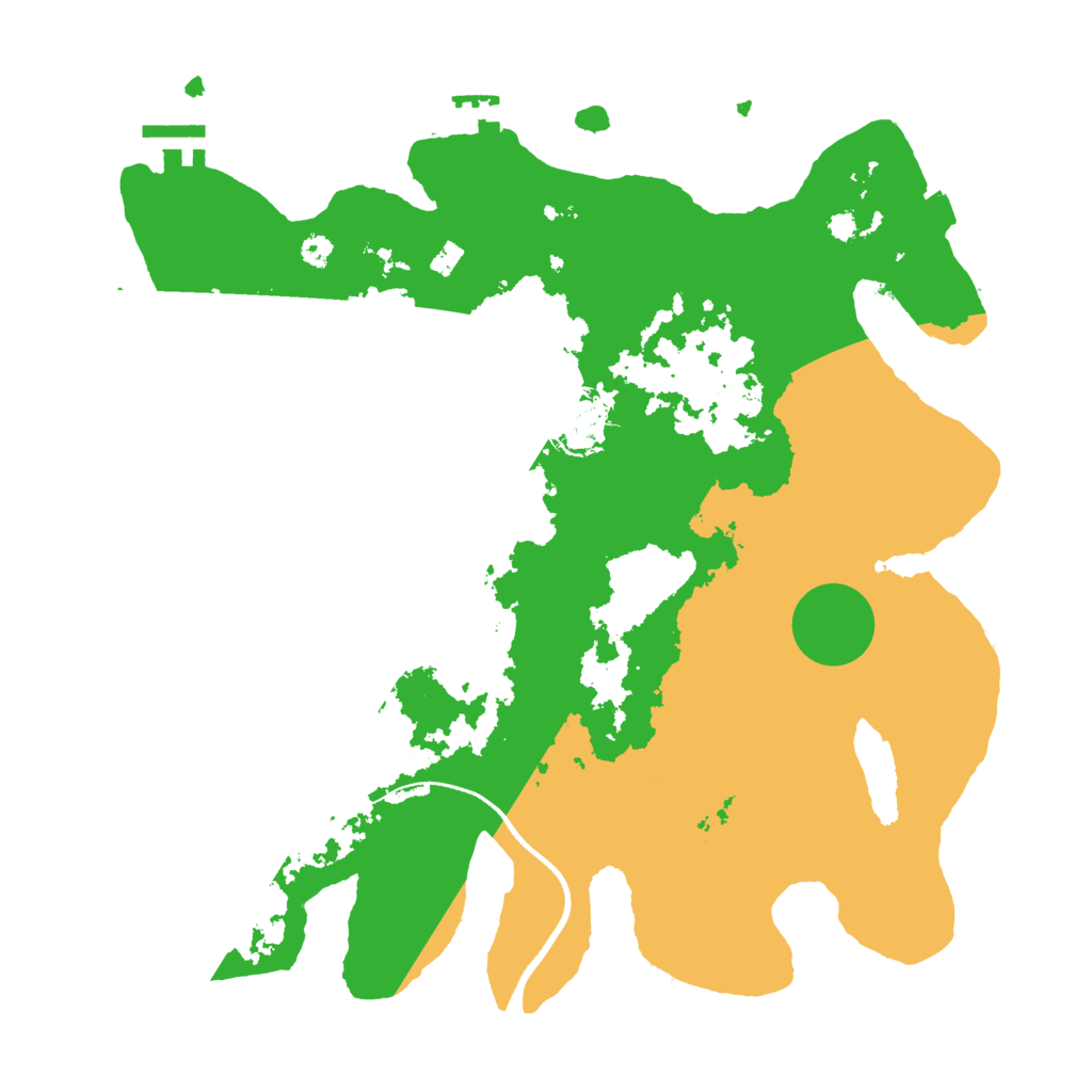 Biome Rust Map: Procedural Map, Size: 3500, Seed: 13359947