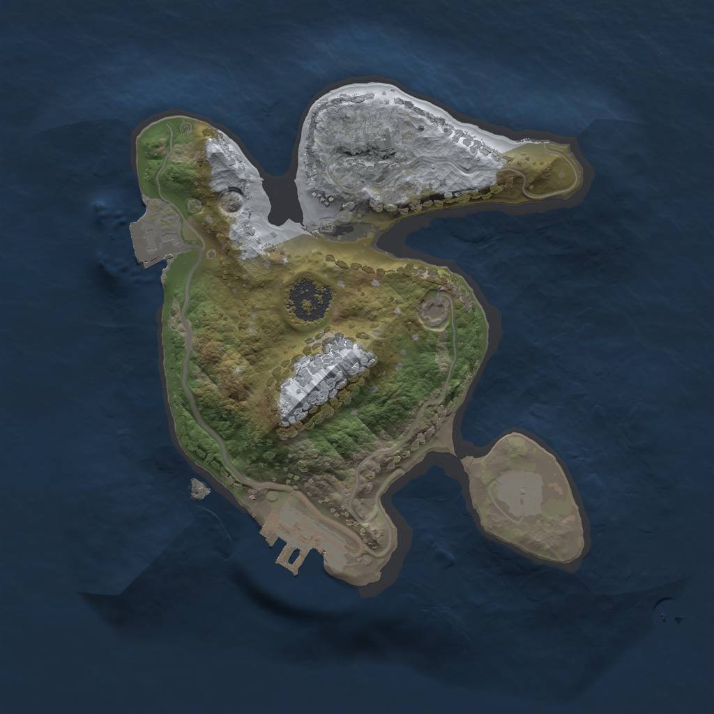 Rust Map: Procedural Map, Size: 1750, Seed: 1918922942, 4 Monuments