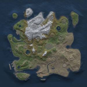 Thumbnail Rust Map: Procedural Map, Size: 3000, Seed: 19156, 10 Monuments