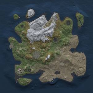 Thumbnail Rust Map: Procedural Map, Size: 3000, Seed: 19156, 10 Monuments