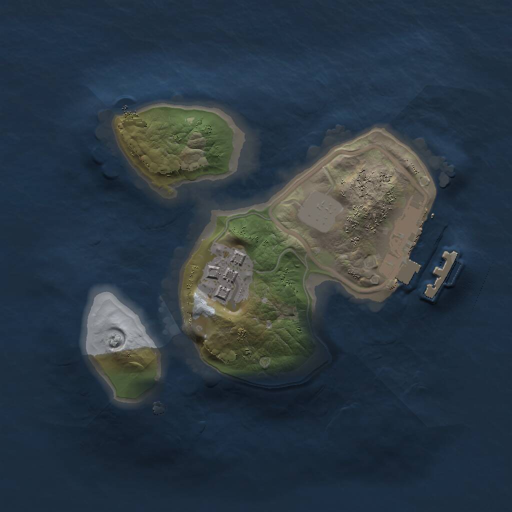 Rust Map: Procedural Map, Size: 1500, Seed: 12931871, 3 Monuments