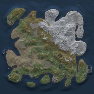 Thumbnail Rust Map: Procedural Map, Size: 3500, Seed: 1431482415, 17 Monuments