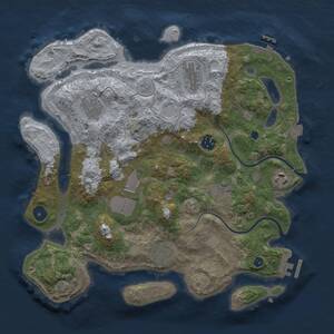 Thumbnail Rust Map: Procedural Map, Size: 3500, Seed: 933887055, 13 Monuments