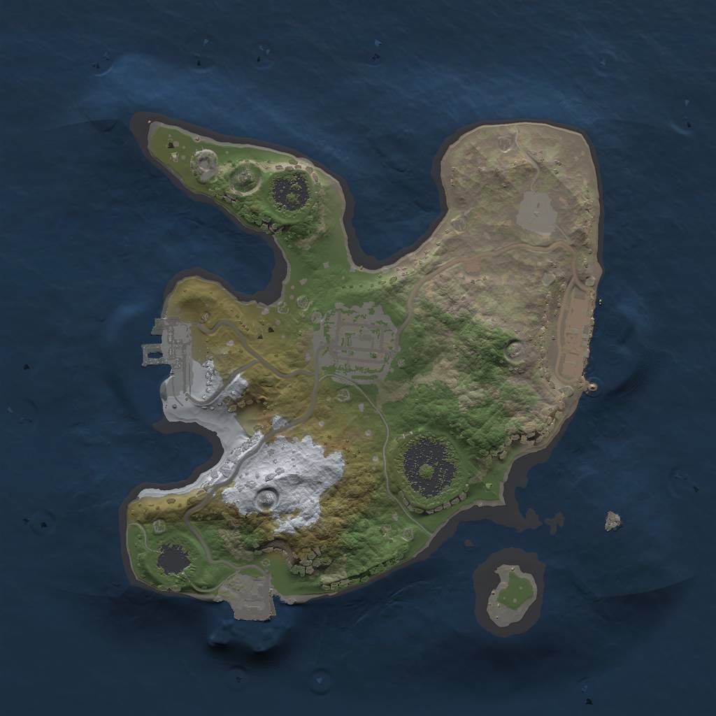 Rust Map: Procedural Map, Size: 2000, Seed: 1604354833, 6 Monuments