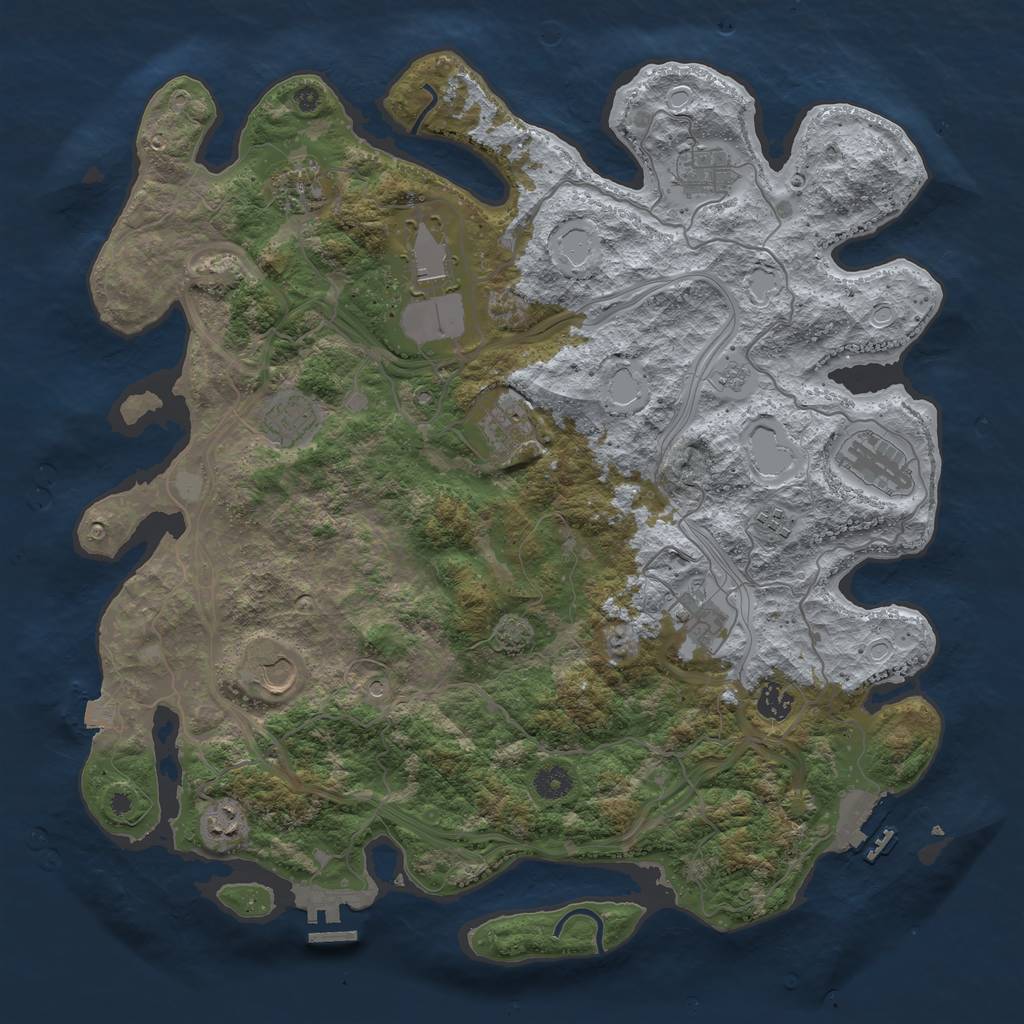 Rust Map: Procedural Map, Size: 4250, Seed: 1327224250, 19 Monuments