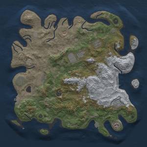 Thumbnail Rust Map: Procedural Map, Size: 4000, Seed: 1957795498, 17 Monuments