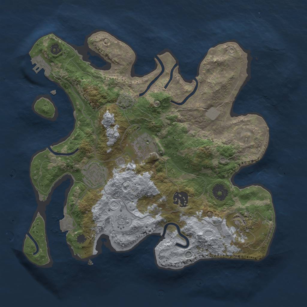 Rust Map: Procedural Map, Size: 2900, Seed: 66977879, 10 Monuments