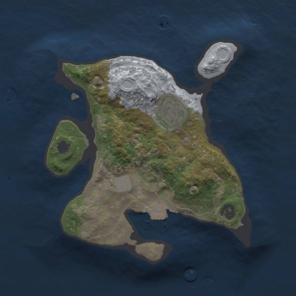 Rust Map: Procedural Map, Size: 2008, Seed: 122121, 4 Monuments