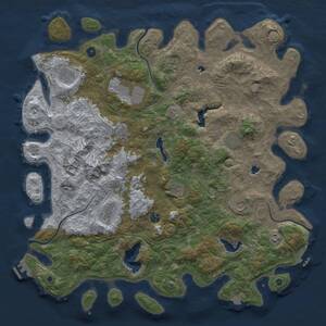 Thumbnail Rust Map: Procedural Map, Size: 5000, Seed: 24102023, 17 Monuments
