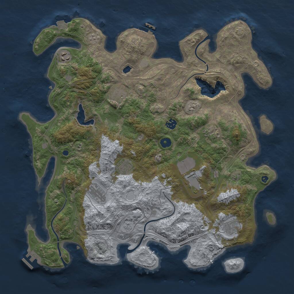 Rust Map: Procedural Map, Size: 4250, Seed: 954117770, 15 Monuments