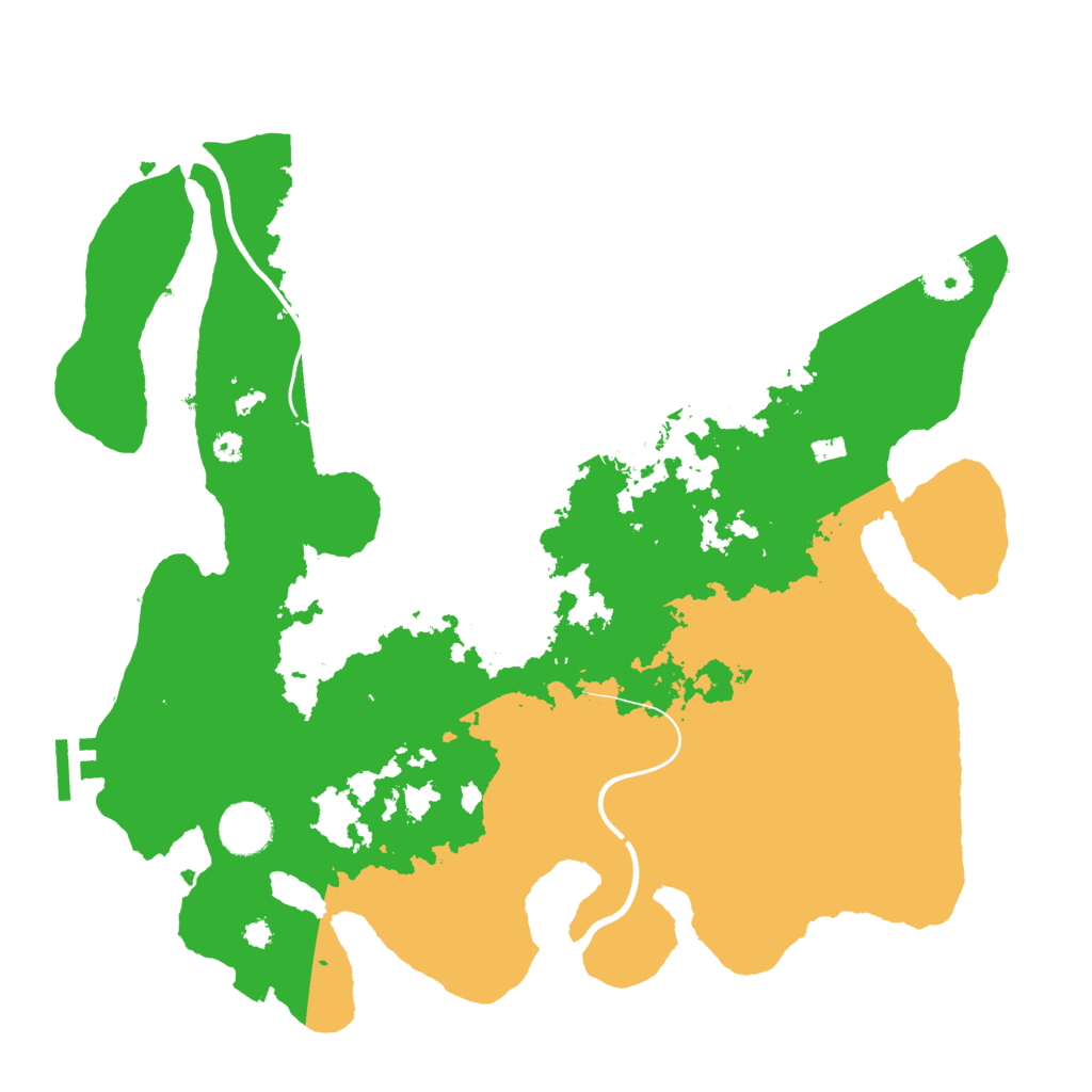 Biome Rust Map: Procedural Map, Size: 3600, Seed: 7133673