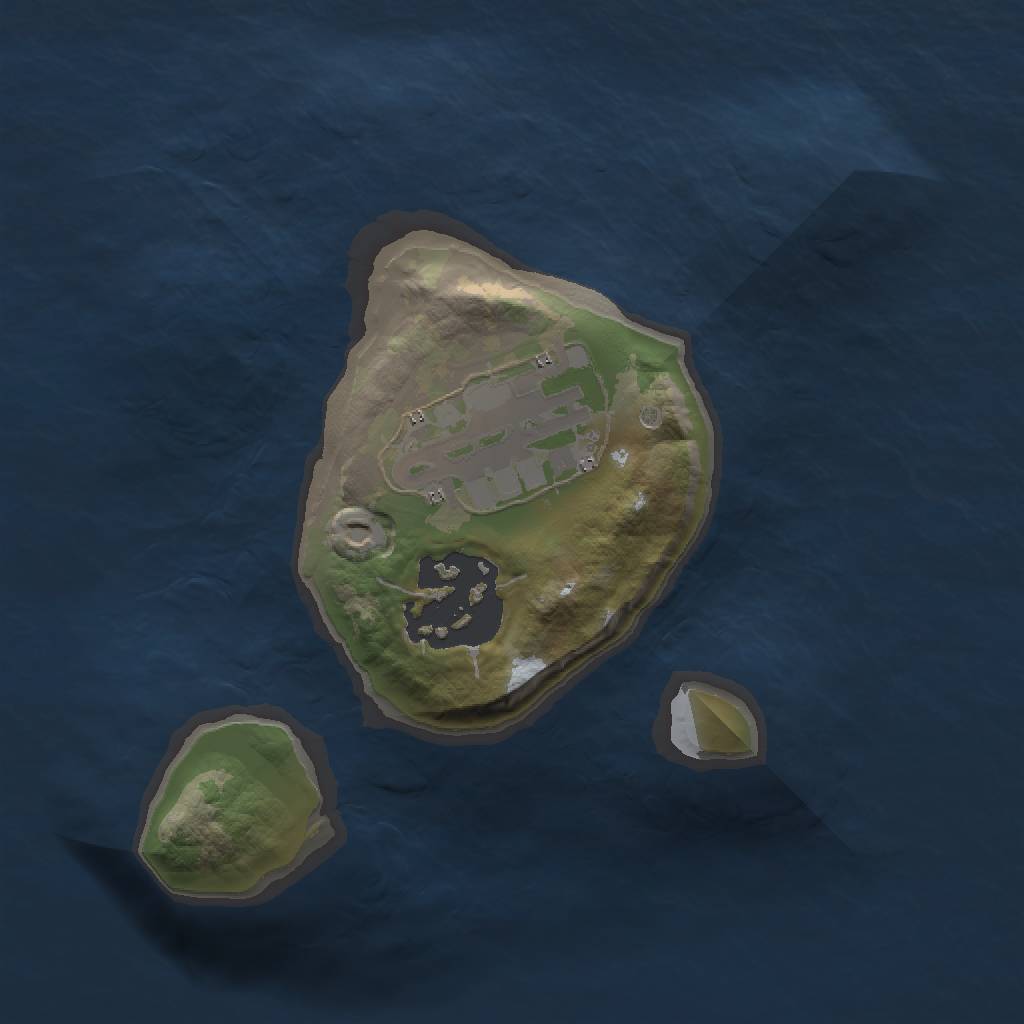 Rust Map: Barren, Size: 1500, Seed: 55634322, 4 Monuments