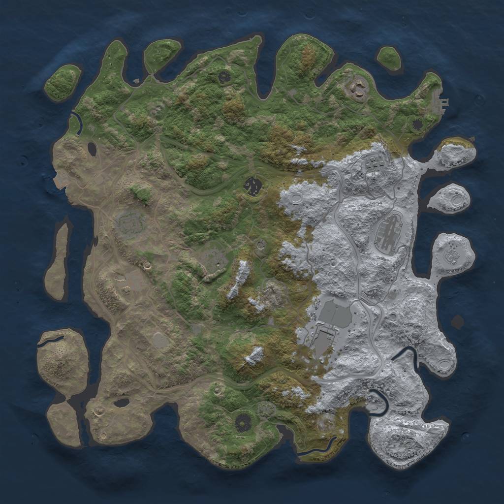 Rust Map: Procedural Map, Size: 4250, Seed: 3215020, 15 Monuments