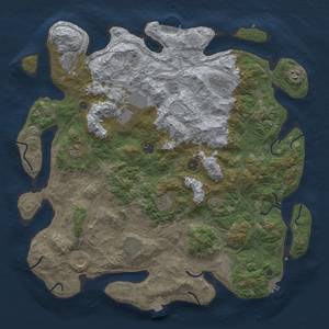 Thumbnail Rust Map: Procedural Map, Size: 4500, Seed: 1146778378, 19 Monuments