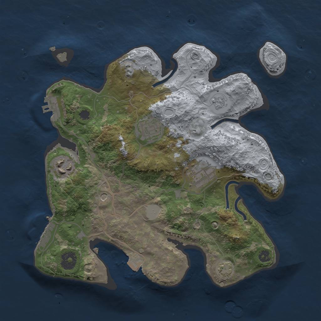Rust Map: Procedural Map, Size: 2750, Seed: 6302179, 11 Monuments