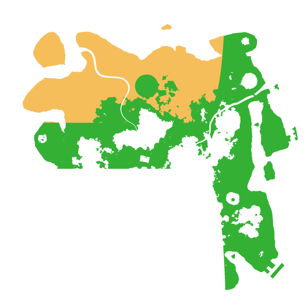 Biome Rust Map: Procedural Map, Size: 3500, Seed: 842961087