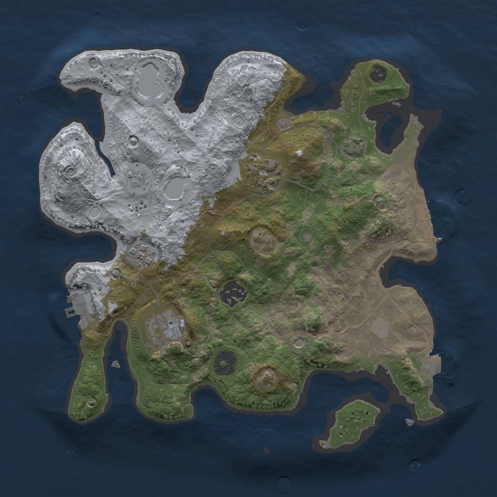 Rust Map: Procedural Map, Size: 3034, Seed: 6942011, 12 Monuments