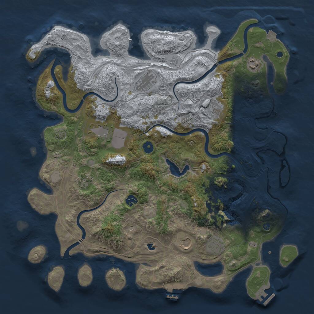 Rust Map: Procedural Map, Size: 4250, Seed: 2507, 15 Monuments