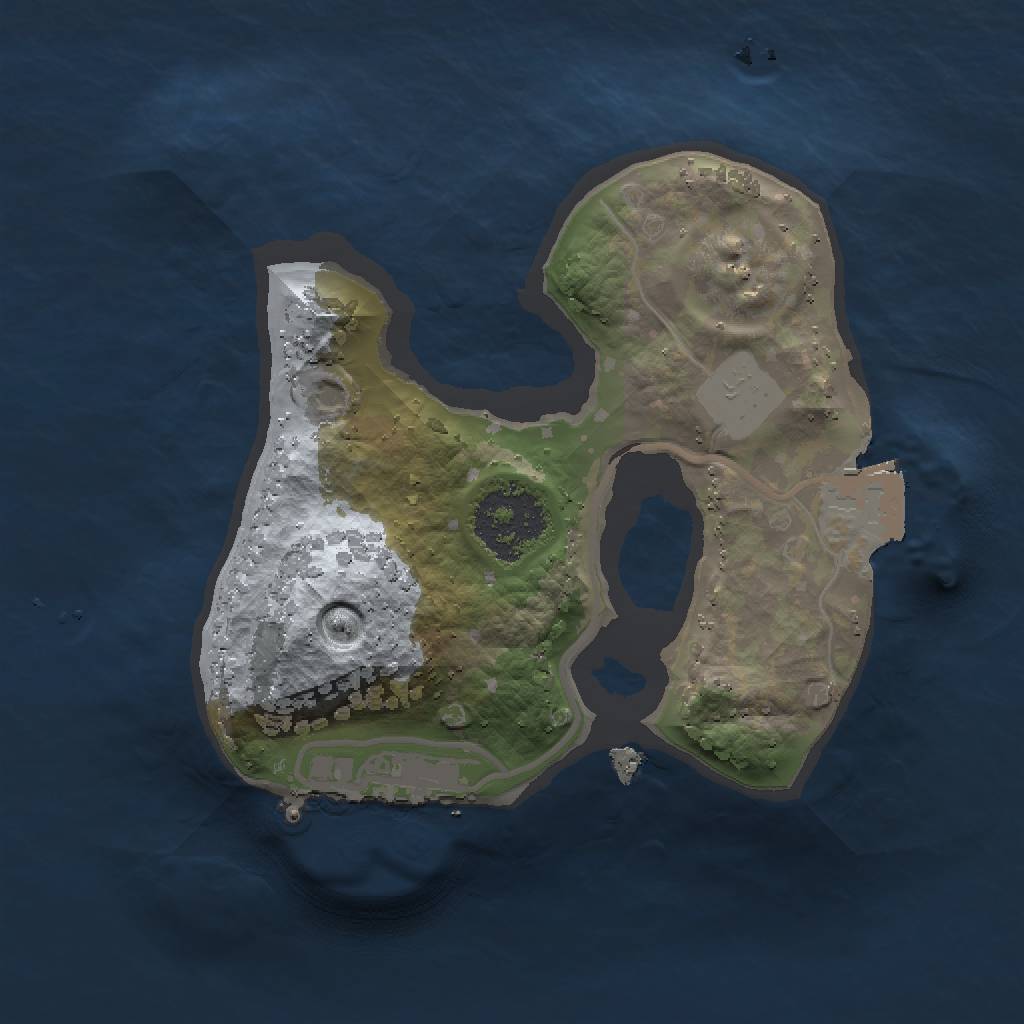 Rust Map: Procedural Map, Size: 1500, Seed: 9817555, 4 Monuments