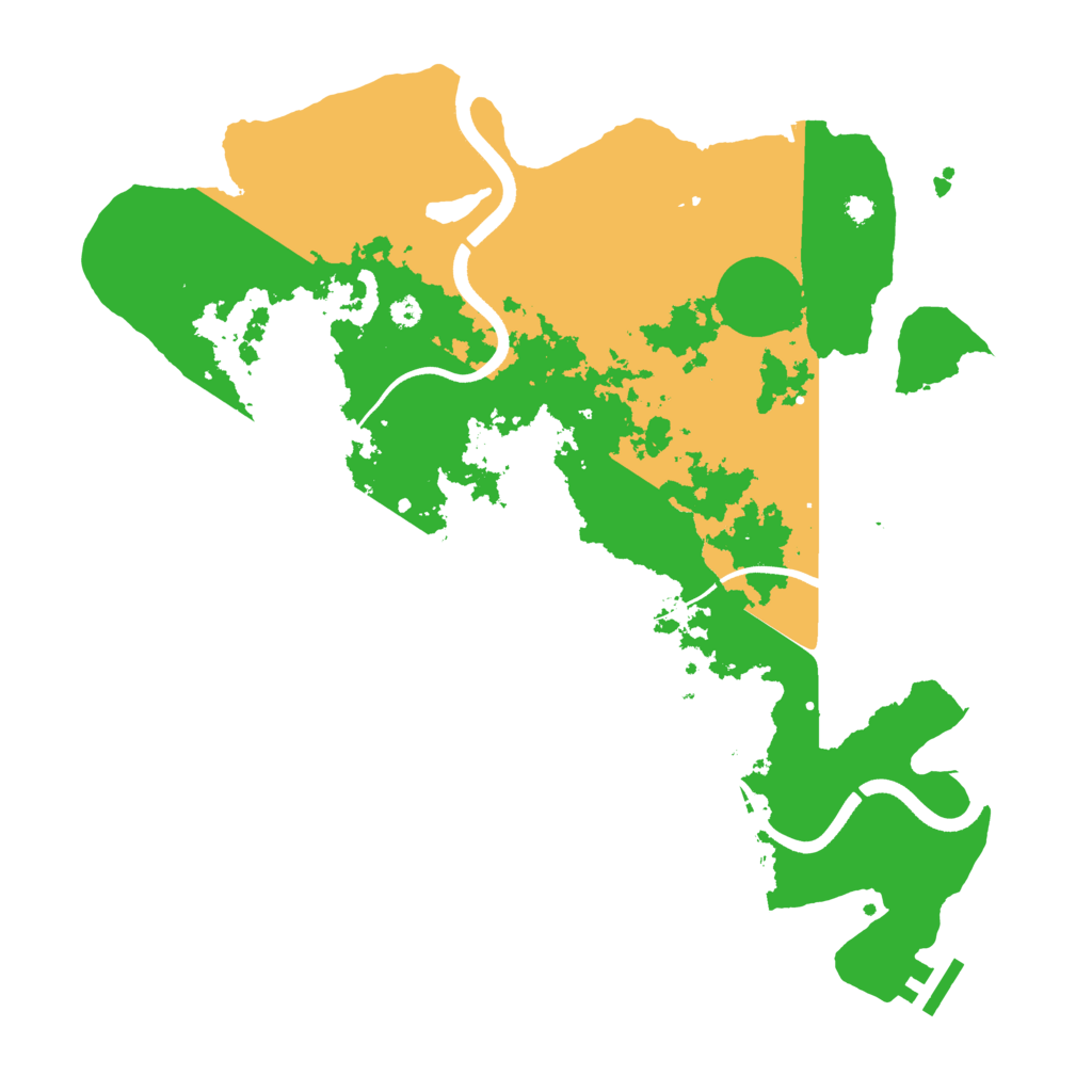 Biome Rust Map: Procedural Map, Size: 3600, Seed: 15567975