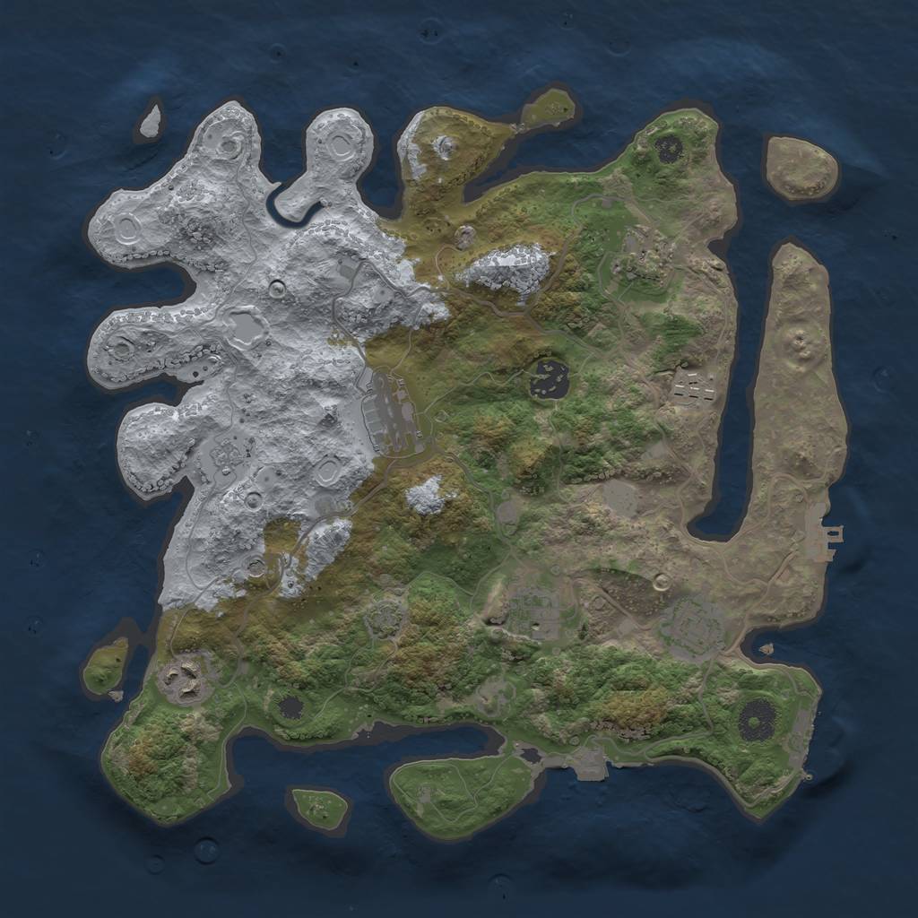 Rust Map: Procedural Map, Size: 3400, Seed: 44000971, 15 Monuments