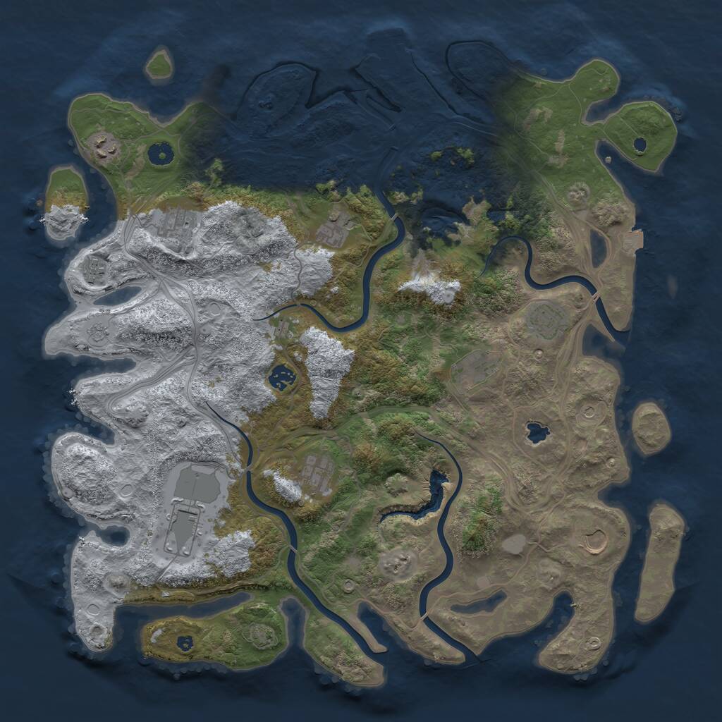 Rust Map: Procedural Map, Size: 4400, Seed: 28242000, 15 Monuments