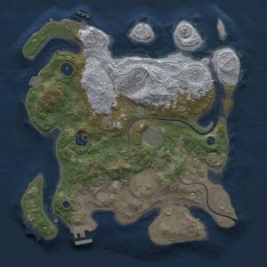 Thumbnail Rust Map: Procedural Map, Size: 3200, Seed: 541989241, 10 Monuments