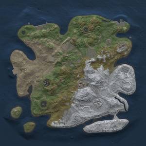 Thumbnail Rust Map: Procedural Map, Size: 3250, Seed: 445, 14 Monuments