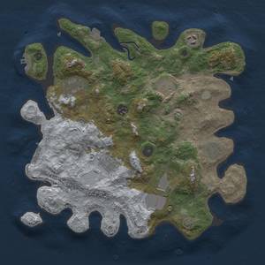 Thumbnail Rust Map: Procedural Map, Size: 3500, Seed: 1889406307, 15 Monuments