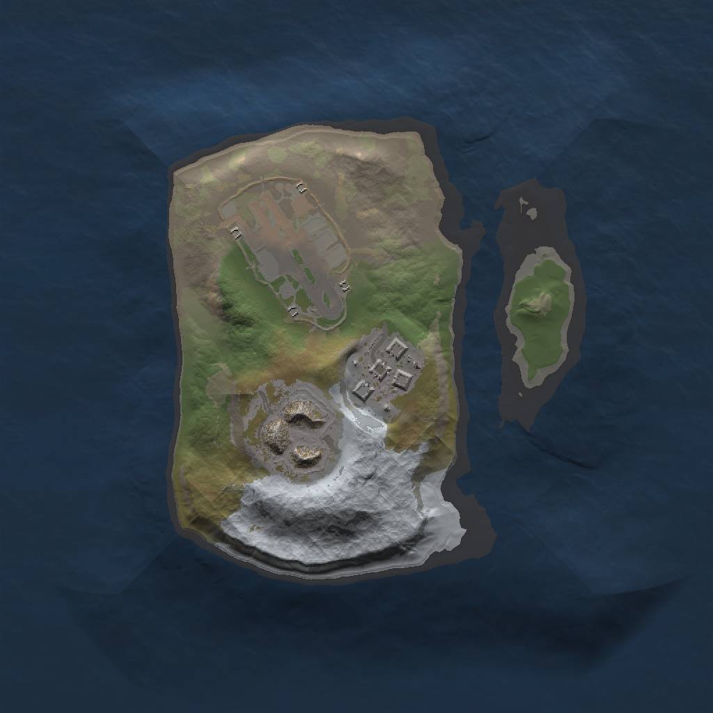 Rust Map: Barren, Size: 1500, Seed: 156431345, 5 Monuments