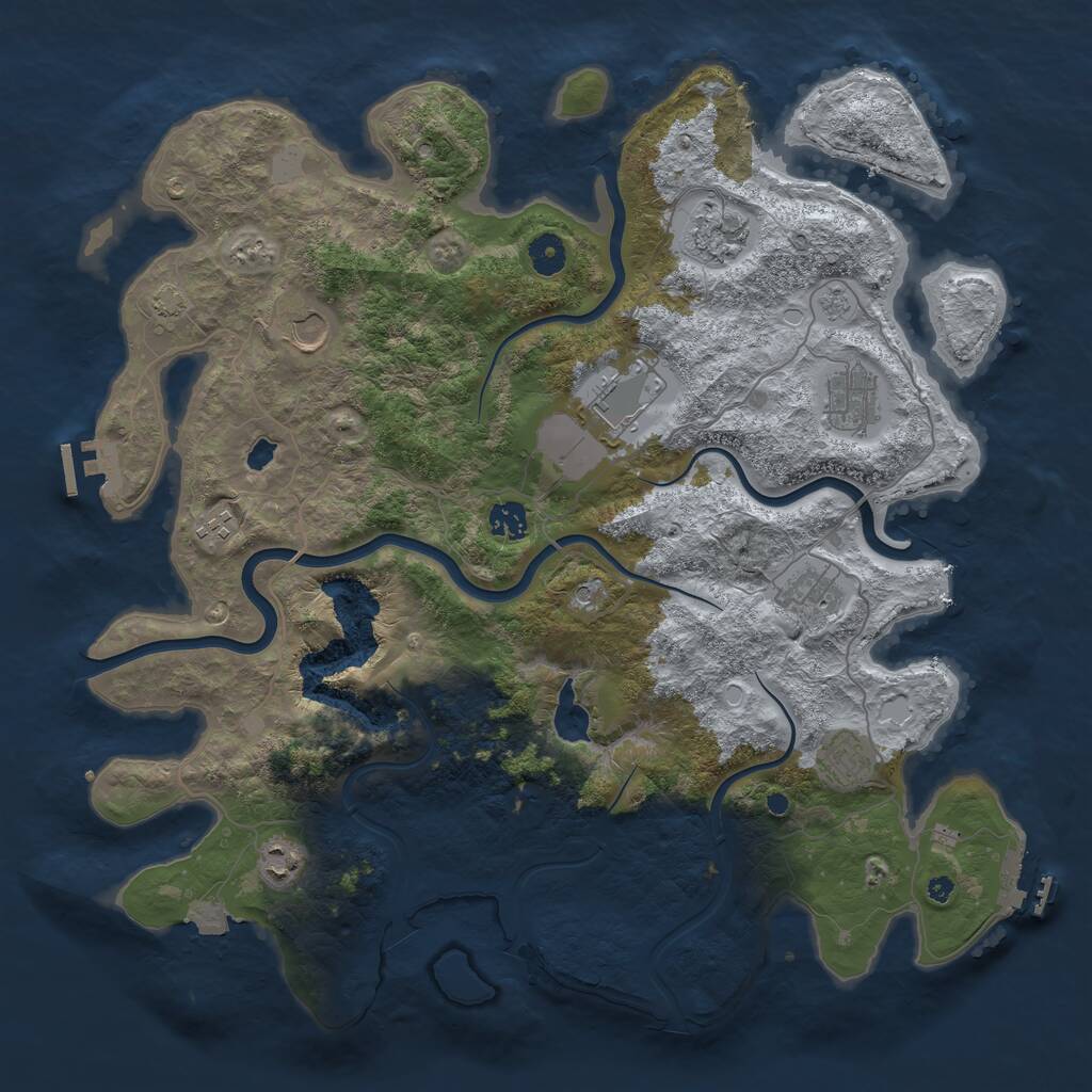 Rust Map: Procedural Map, Size: 4200, Seed: 20231025, 15 Monuments