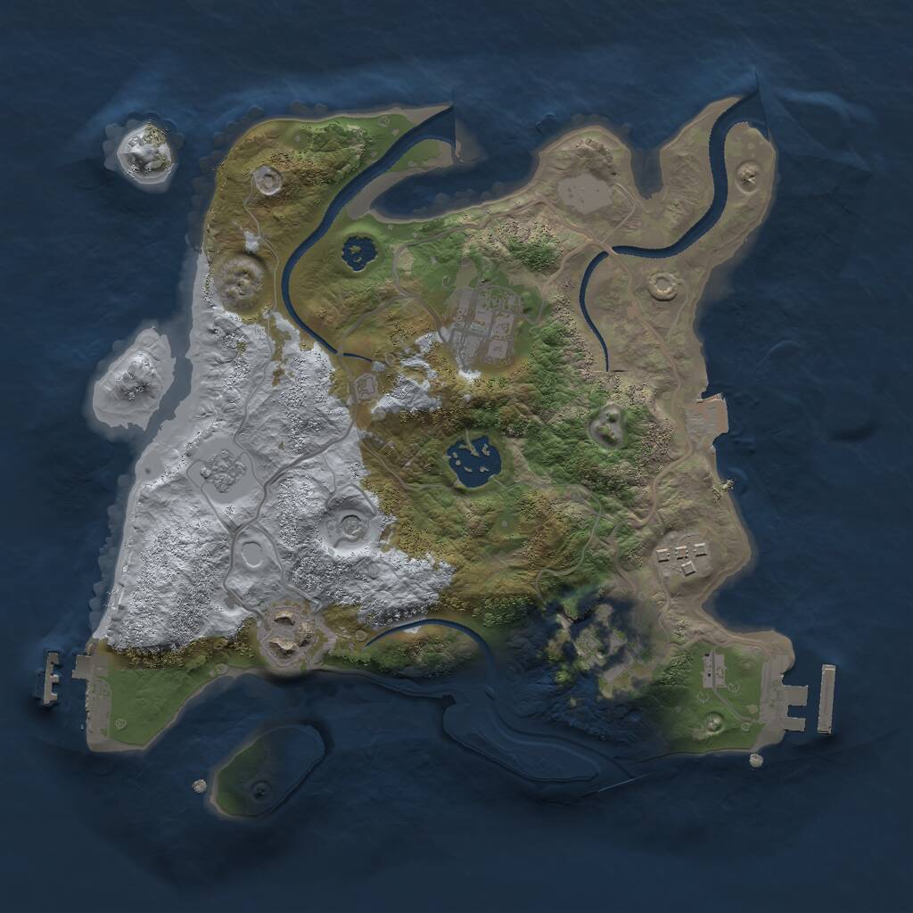 Rust Map: Procedural Map, Size: 2700, Seed: 559929283, 10 Monuments