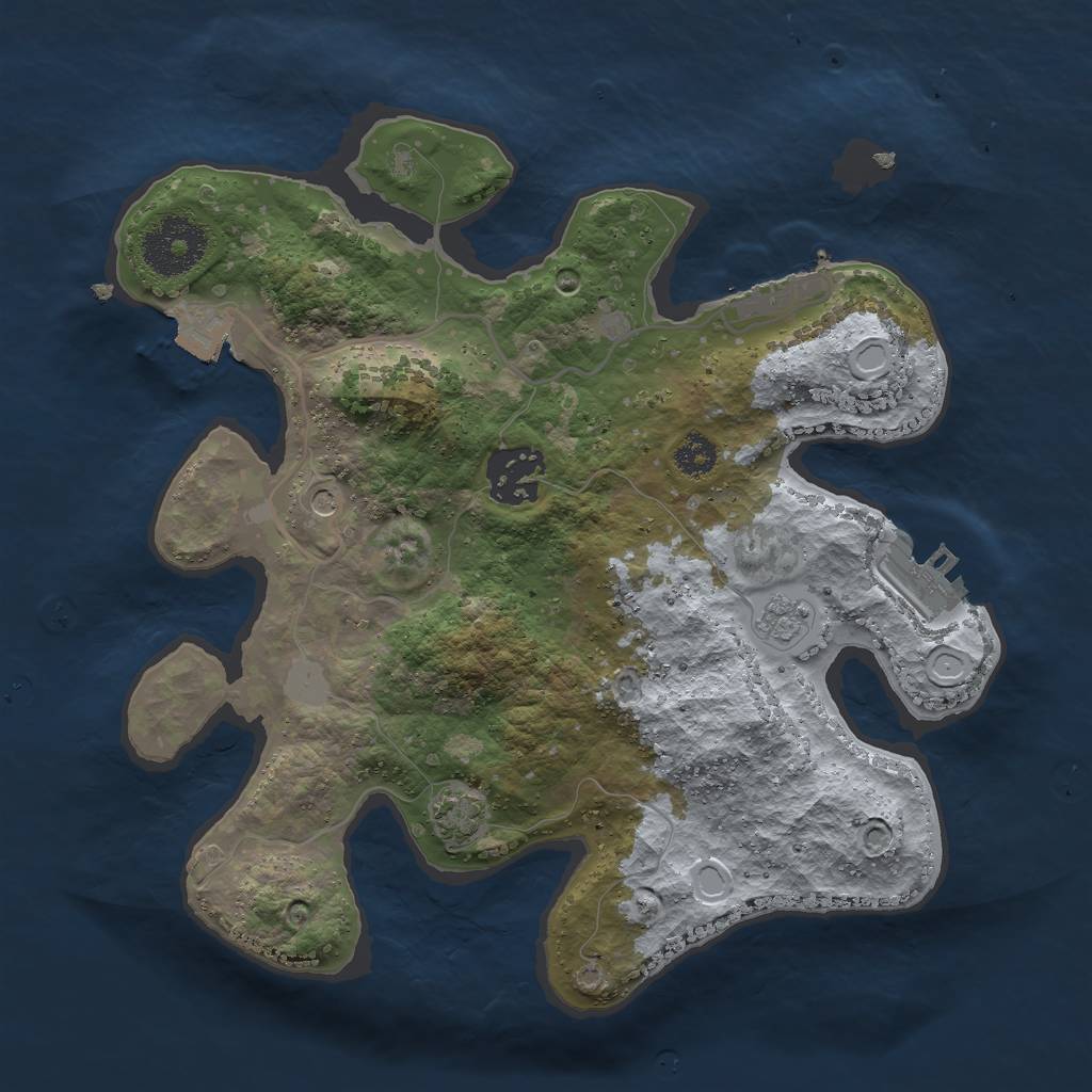 Rust Map: Procedural Map, Size: 2700, Seed: 559929285, 9 Monuments