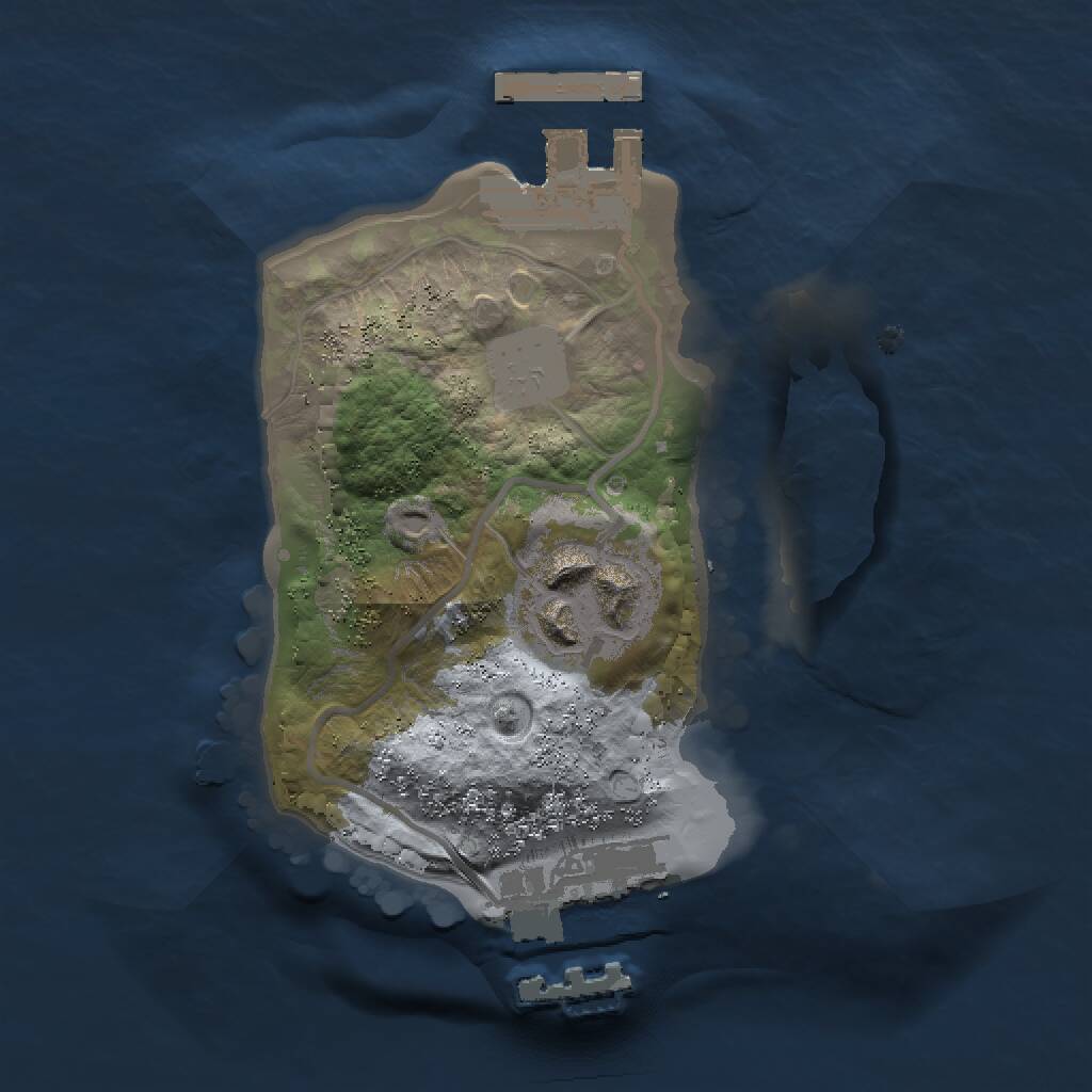 Rust Map: Procedural Map, Size: 1500, Seed: 156431345, 4 Monuments