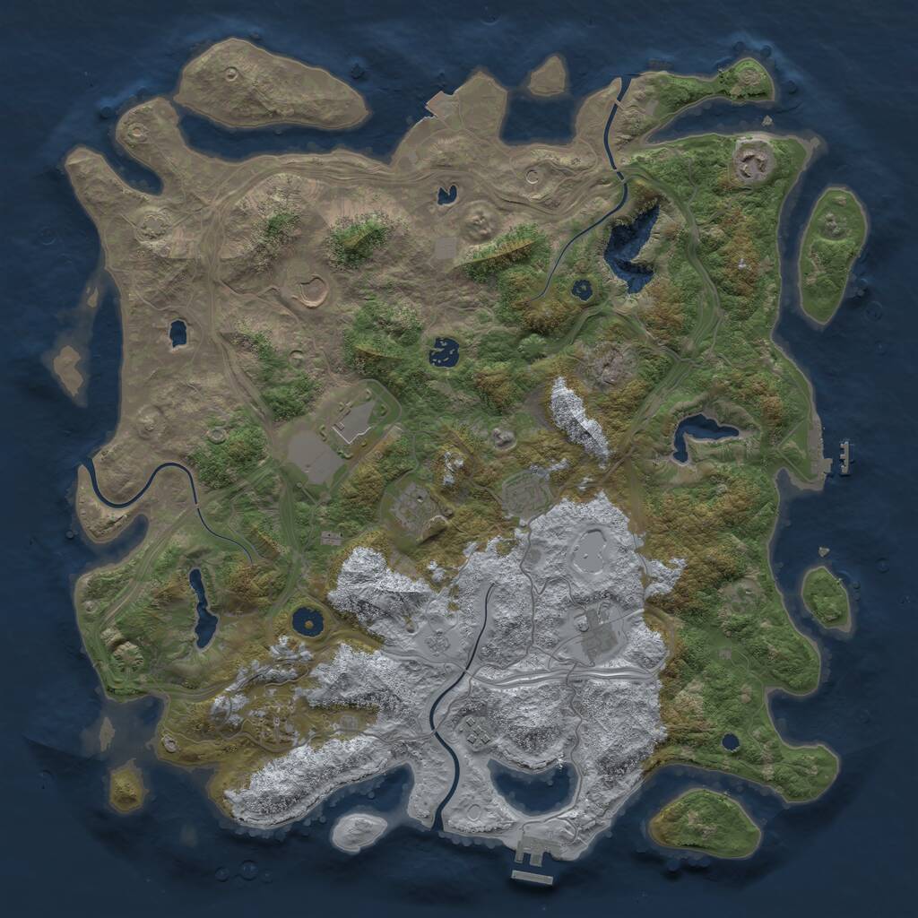 Rust Map: Procedural Map, Size: 4500, Seed: 279478328, 15 Monuments