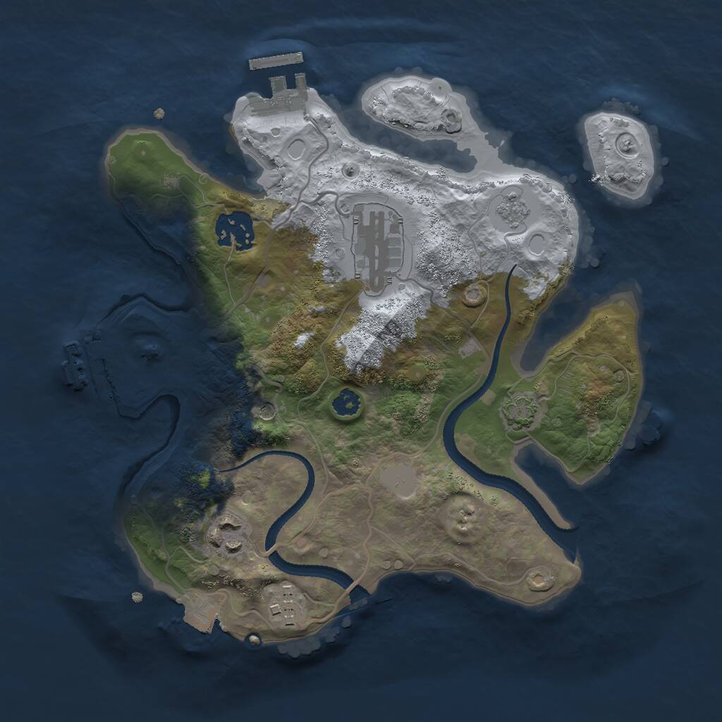 Rust Map: Procedural Map, Size: 2700, Seed: 356075258, 10 Monuments