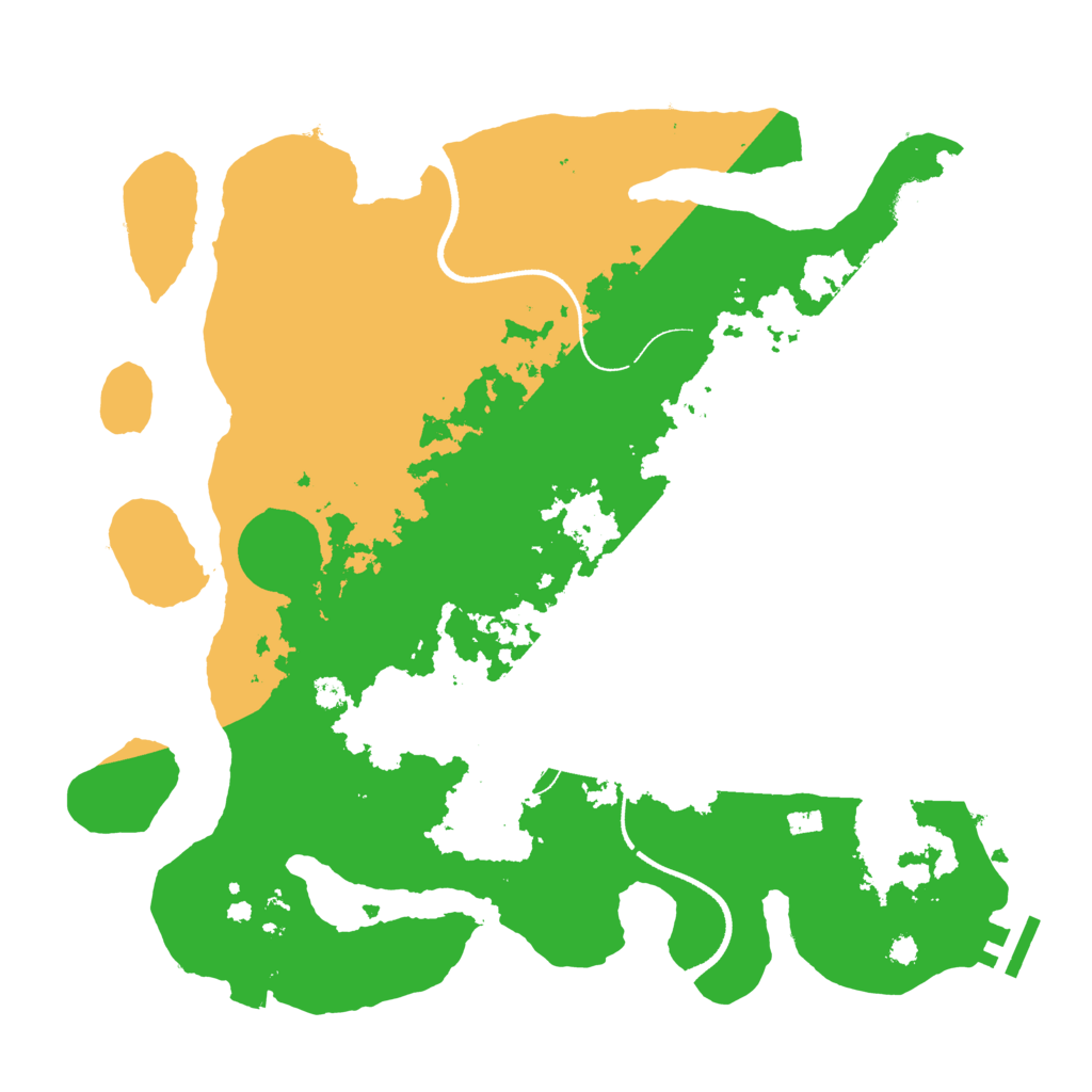Biome Rust Map: Procedural Map, Size: 3500, Seed: 4099041