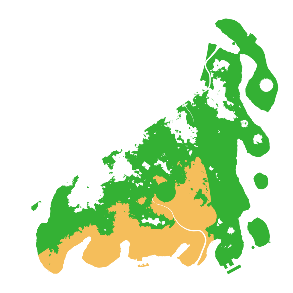 Biome Rust Map: Procedural Map, Size: 3900, Seed: 88684845