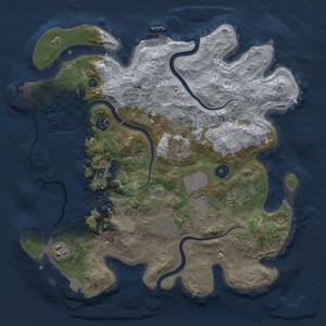 Thumbnail Rust Map: Procedural Map, Size: 3547, Seed: 1006250171, 14 Monuments