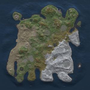 Thumbnail Rust Map: Procedural Map, Size: 3600, Seed: 1233986065, 16 Monuments