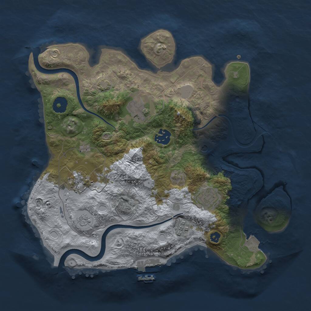 Rust Map: Procedural Map, Size: 3000, Seed: 1699805537, 10 Monuments