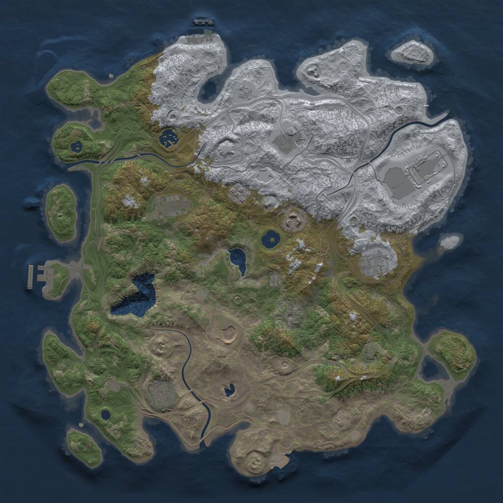 Rust Map: Procedural Map, Size: 4250, Seed: 173587277, 15 Monuments